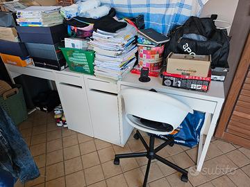 2 scrivanie 2 sedie ikea 