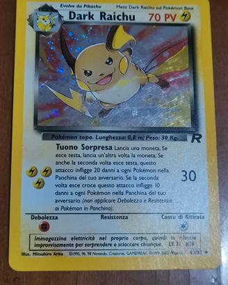 DARK RAICHU 83/82 NON PRIMA EDIZIONE 