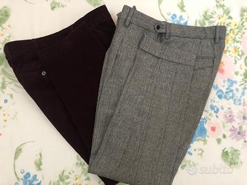 Pantaloni Velluto Vinaccia + Principe di Galles