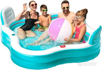 piscina gonfiabile grande per famiglia 2 sedili sc