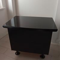 comodino nero lucido 2 pezzi 