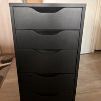 Cassettiera Ikea Alex nera