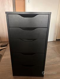 Cassettiera Ikea Alex nera
