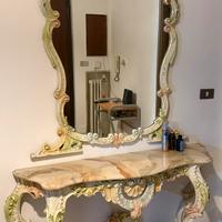 CONSOLLE IN STILE BAROCCO CON SPECCHIO