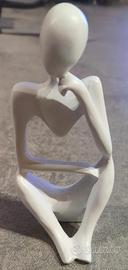 Statuetta &quot;il pensatore bianco&quot;