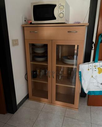 Mobiletto ingresso cucina buffet vetrina
