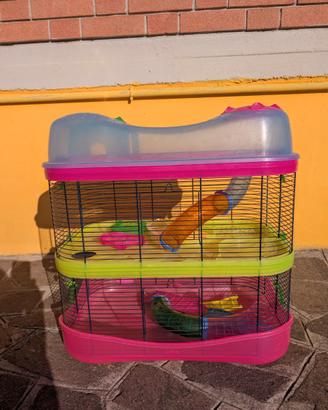 Gabbia 3 piani per criceto