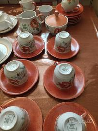 servizio da caffè da 10 in porcellana decorata