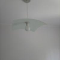 Sospensione in vetro satinato bianco