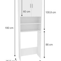 Mobile lavatrice/asciugatrice 2 ante e 2 ripiani