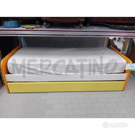 LETTO SINGOLO ARANCIONE + 2 MATERASSI