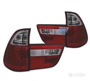 FANALI BMW X5 E53 99-03 ROSSO AFFUMICATO LED