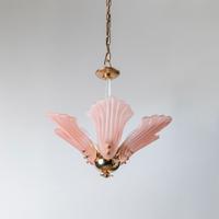 Lampada soffitto vintage, vetro Murano, Fiori, 60s