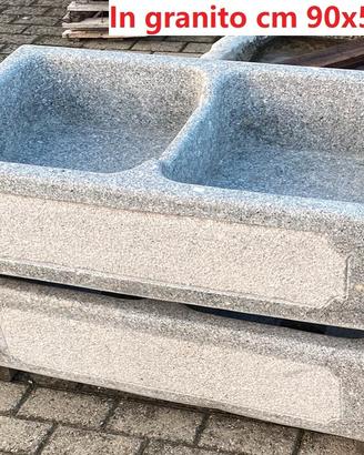 Lavello lavandino in pietra granito doppia vasca