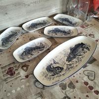 servizio da pesce ceramiche silver series by tw