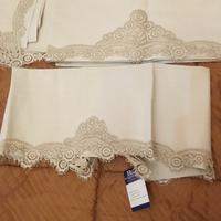 Lenzuolo lino e pizzo