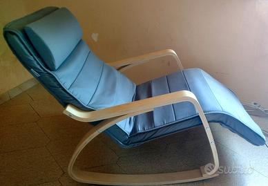 Poltrona a Dondolo SONGMICS HOME - Betulla + Cusci