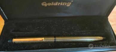 Penna a sfera vintage Goldring placcata oro