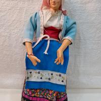 Antica Statuetta Personaggio Presepe Terracotta 