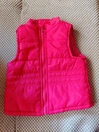Gilet imbottito smanicato bambina 6/9 mesi