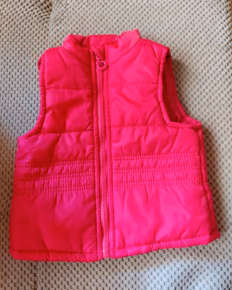 Gilet imbottito smanicato bambina 6/9 mesi