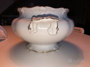 Zuppiera di fine ‘800  con decori in oro zecchino