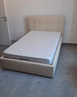 letto cassonato 1 piazza e mezzo con materasso