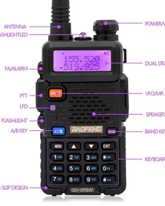 Baofeng Walkie Talkie UV5R Dual Band Vhf Uhf