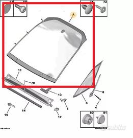 VETRO PARABREZZA C4 PICASSO SPACETOURER 1620361280