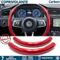 COPRIVOLANTE Per Volkswagen in CARBONIO Rosso