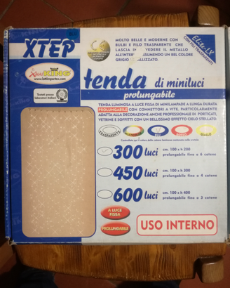Luci a tenda blu