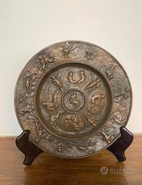 Piatto bronzo antico 1800