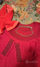 maglia donna seta e cachemere rossa 