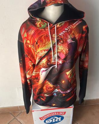 Felpa con cappuccio Demon Slayer Rengoku Taglia XS