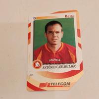 Scheda telefonica calciatore Roma 