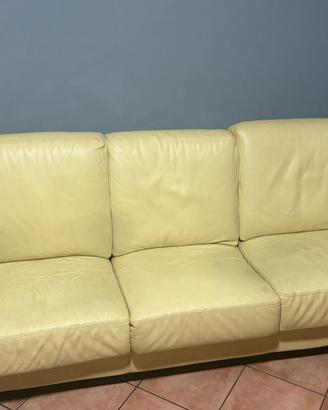 Divano 3 posti + Poltrona in vera pelle