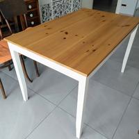 Tavolo rettangolare bianco/legno