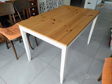 Tavolo rettangolare bianco/legno