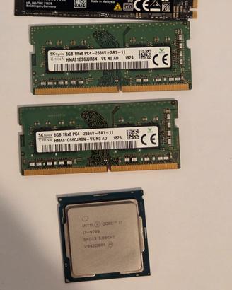 CPU Intel i7-9700, SSD NVMe WD, 2x RAM SK hynix