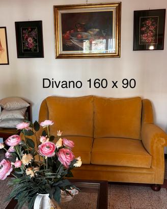 Divano senape/velluto anni 70