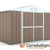 Box giardino in lamiera zincata 327x155 tortora