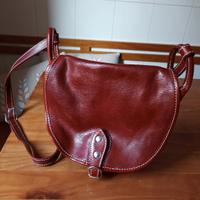borsa di pelle bordeaux tracolla vintage  anni 90 
