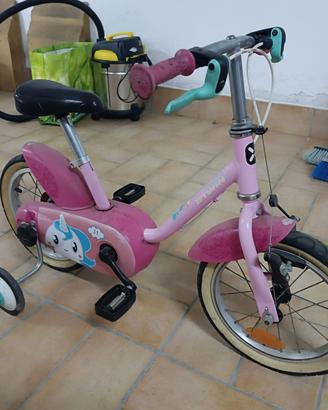 Bici da bambina con rotelline