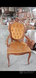 sedia in legno ricamata
