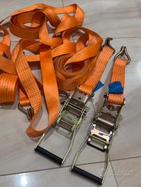 Set cinghie di ancoraggio a cricchetto