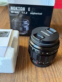 Voigtlander Nokton 40mm f/1.2 Sony E-Mount — come