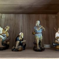 Set 4 statue orientali