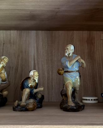 Set 4 statue orientali