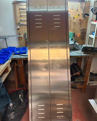 Armadietto acciaio inox
