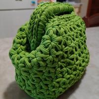 Borsa in fettuccia verde